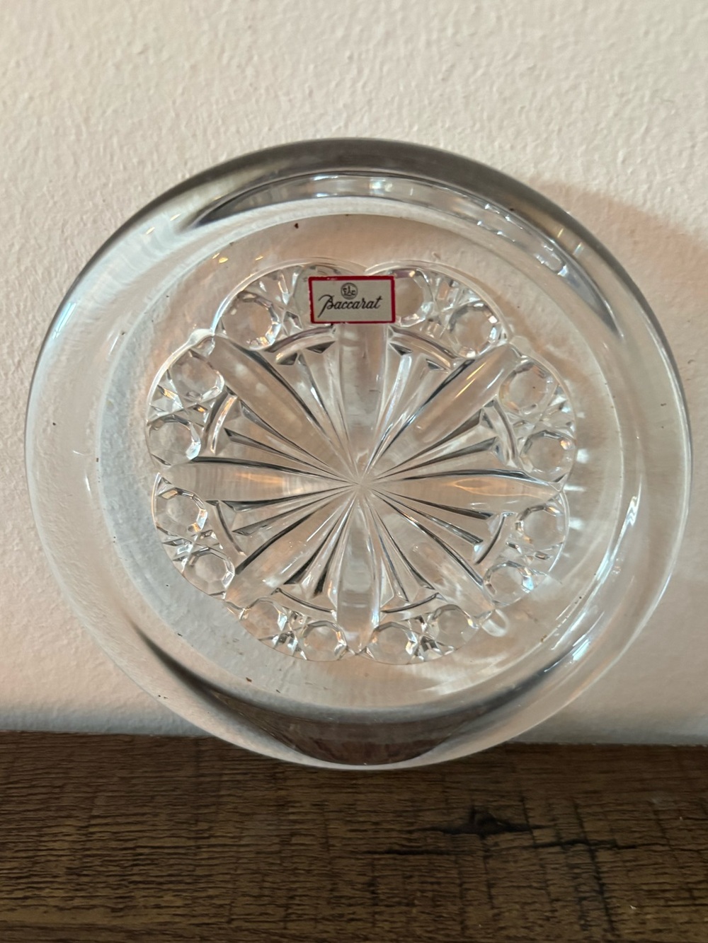 Baccarat Crystal Rosace Wine Bottle Coaster